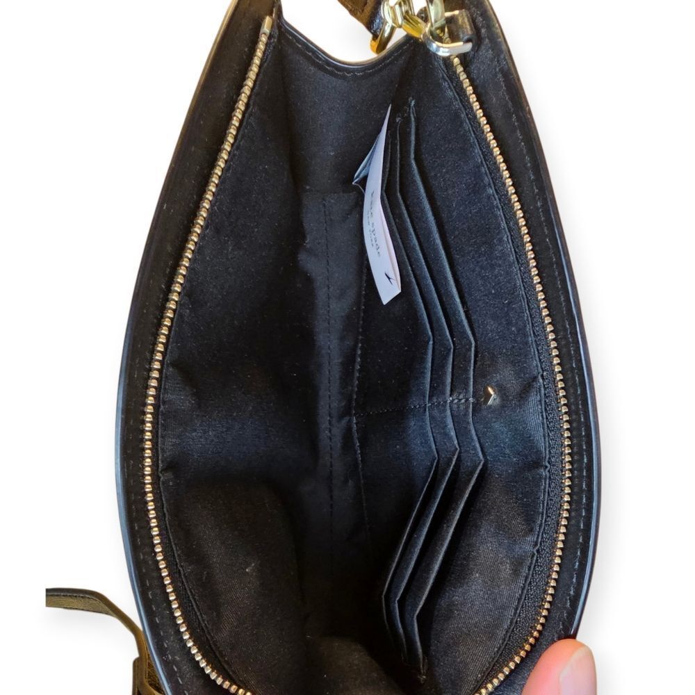 🖤 Kate Spade Flock Party Crossbody – Black Italian Leather ✨ - Picture 6 of 8